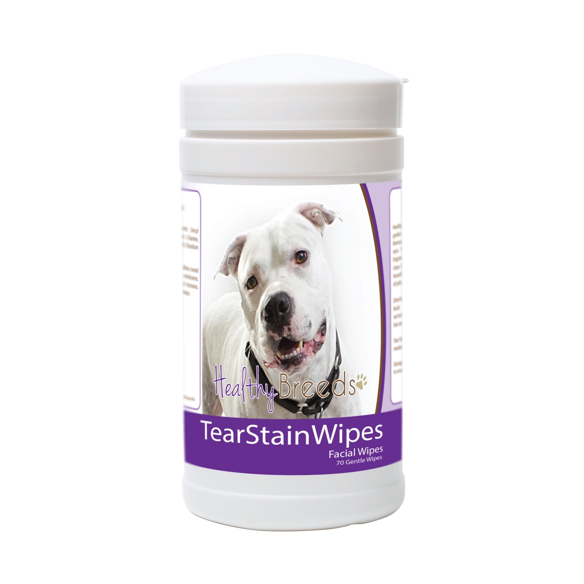 Picture of Healthy Breeds 840235180531 Pit Bull Tear Stain Wipes - 70 Count