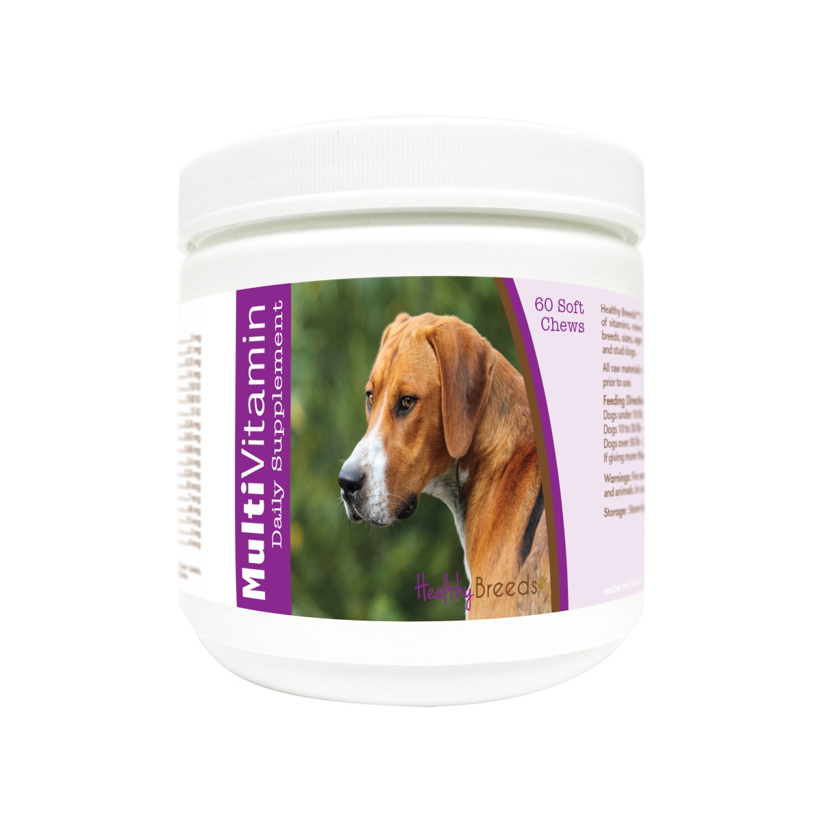 Picture of Healthy Breeds 840235180593 English Foxhound Multi-Vitamin Soft Chews - 60 Count