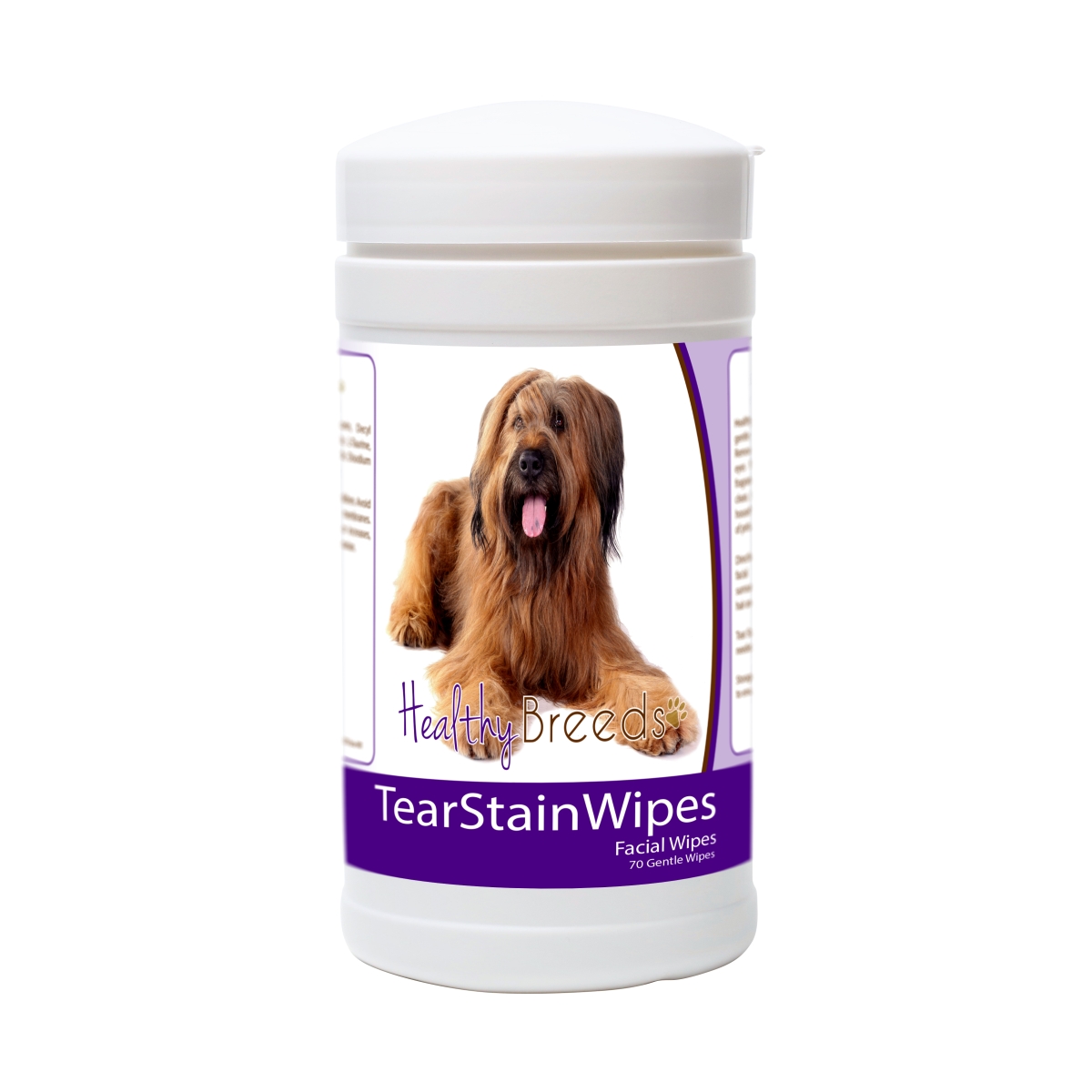 Picture of Healthy Breeds 840235180708 Briard Tear Stain Wipes - 70 Count