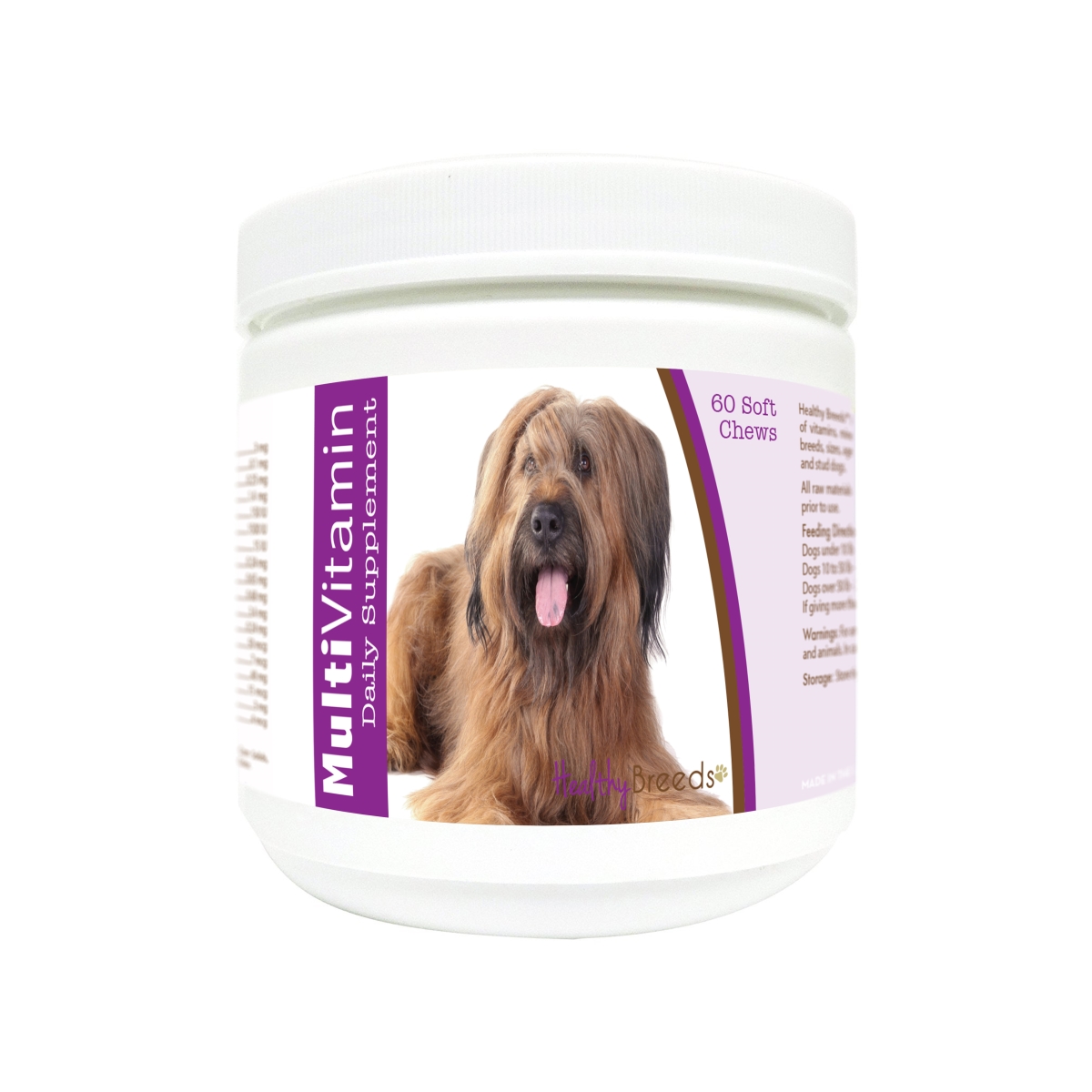Picture of Healthy Breeds 840235180722 Briard Multi-Vitamin Soft Chews - 60 Count