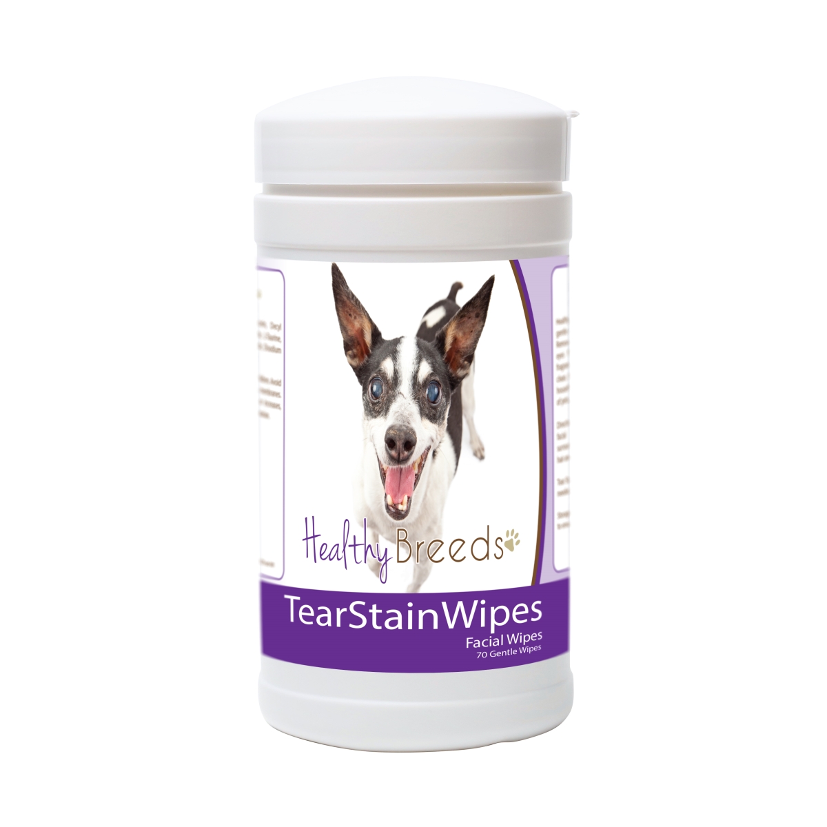 Picture of Healthy Breeds 840235181019 Rat Terrier Tear Stain Wipes - 70 Count