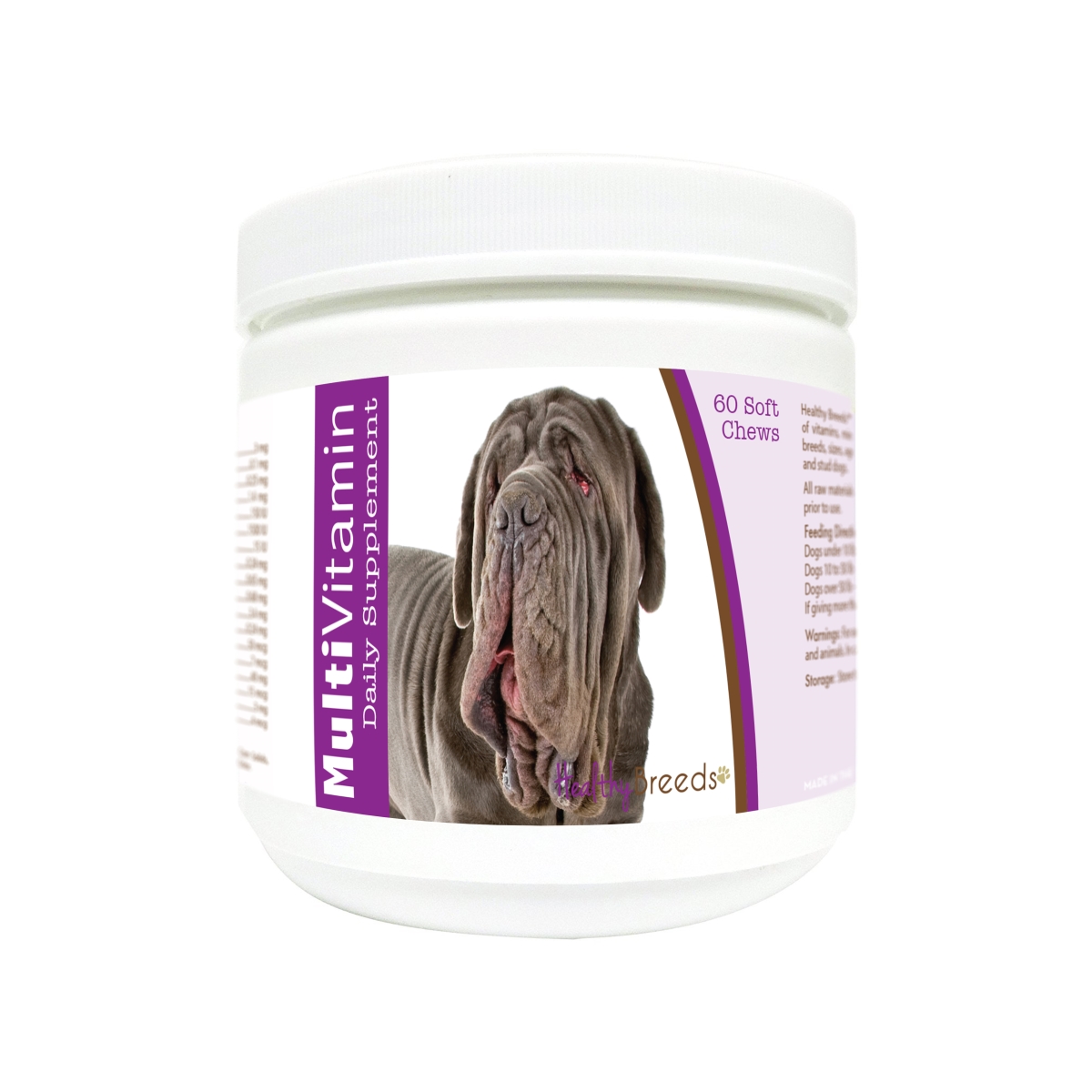 Picture of Healthy Breeds 840235171041 Neapolitan Mastiff Multi-Vitamin Soft Chews - 60 Count