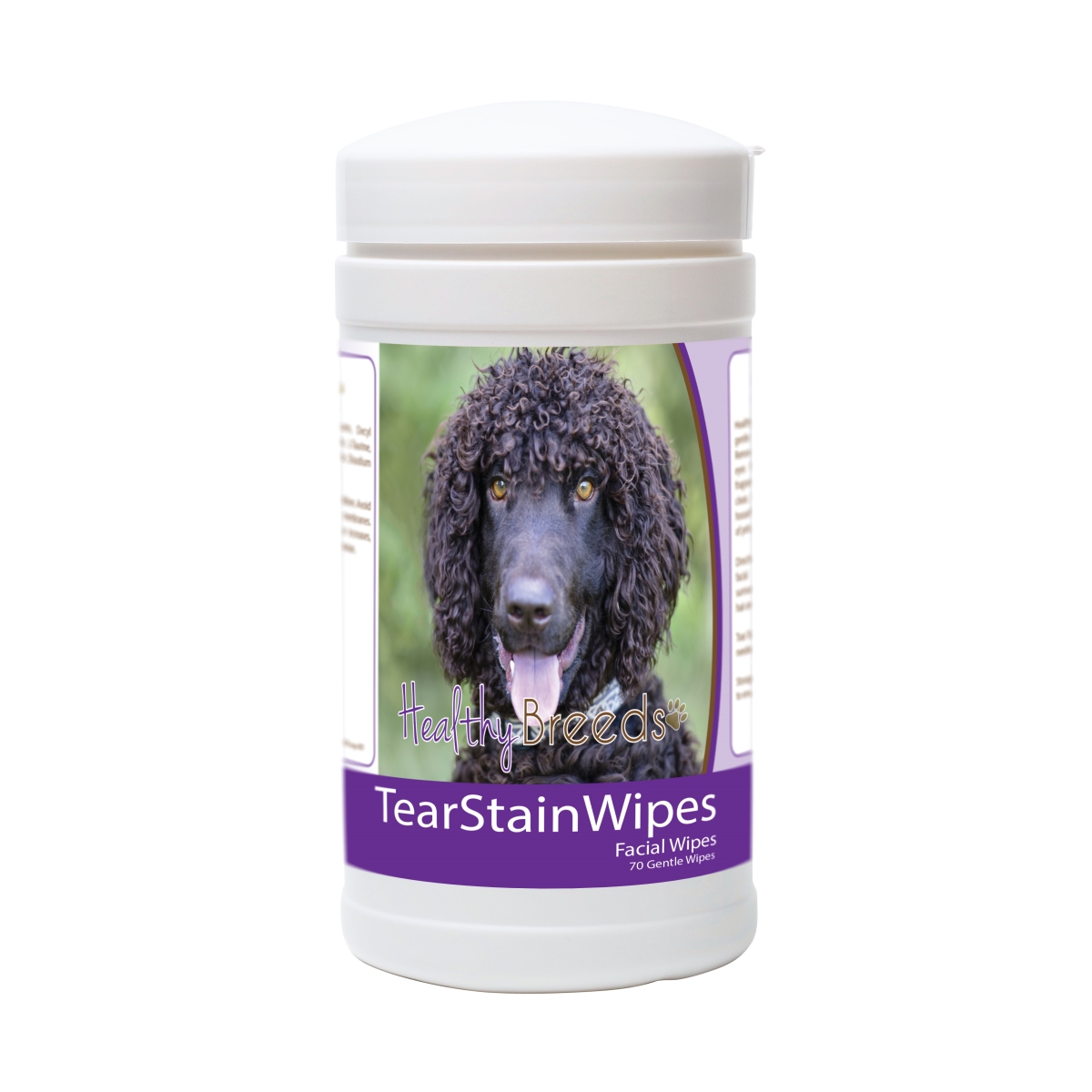 Picture of Healthy Breeds 840235172086 Irish Water Spaniel Tear Stain Wipes - 70 Count