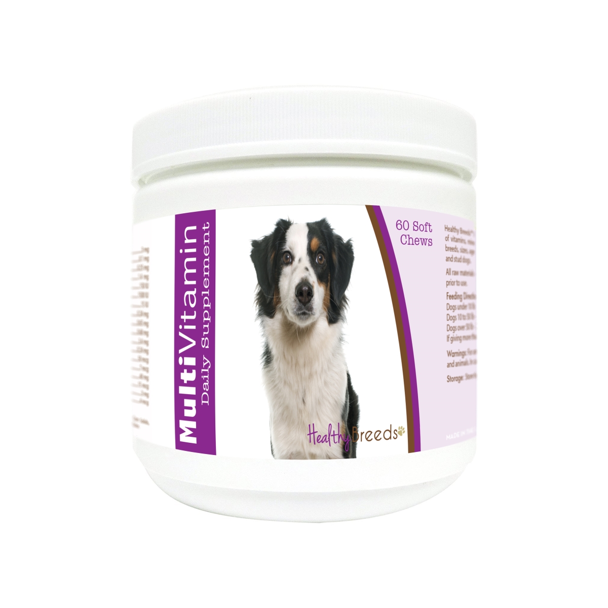 Picture of Healthy Breeds 840235182146 Miniature American Shepherd Multi-Vitamin Soft Chews - 60 Count