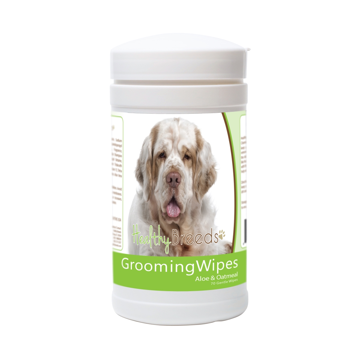Picture of Healthy Breeds 840235182467 Clumber Spaniel Grooming Wipes - 70 Count