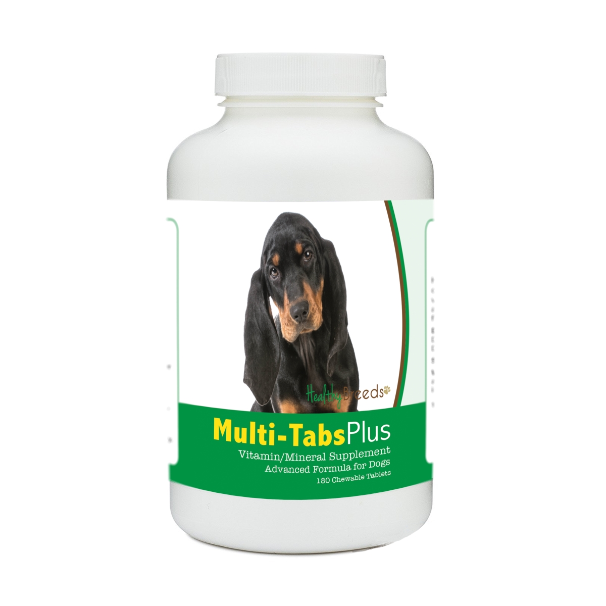 Picture of Healthy Breeds 840235174066 Black & Tan Coonhound Multi-Tabs Plus Chewable Tablets - 180 Count