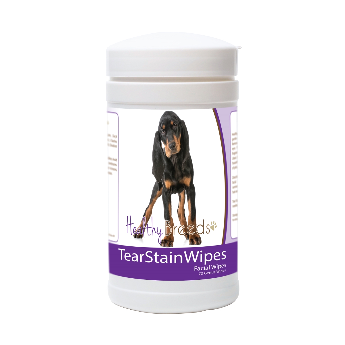 Picture of Healthy Breeds 840235174134 Black & Tan Coonhound Tear Stain Wipes - 70 Count