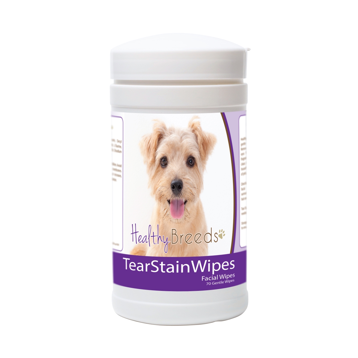 Picture of Healthy Breeds 840235174219 Norfolk Terrier Tear Stain Wipes - 70 Count