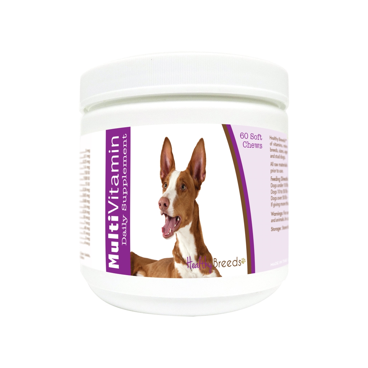 Picture of Healthy Breeds 840235174431 Ibizan Hound Multi-Vitamin Soft Chews - 60 Count
