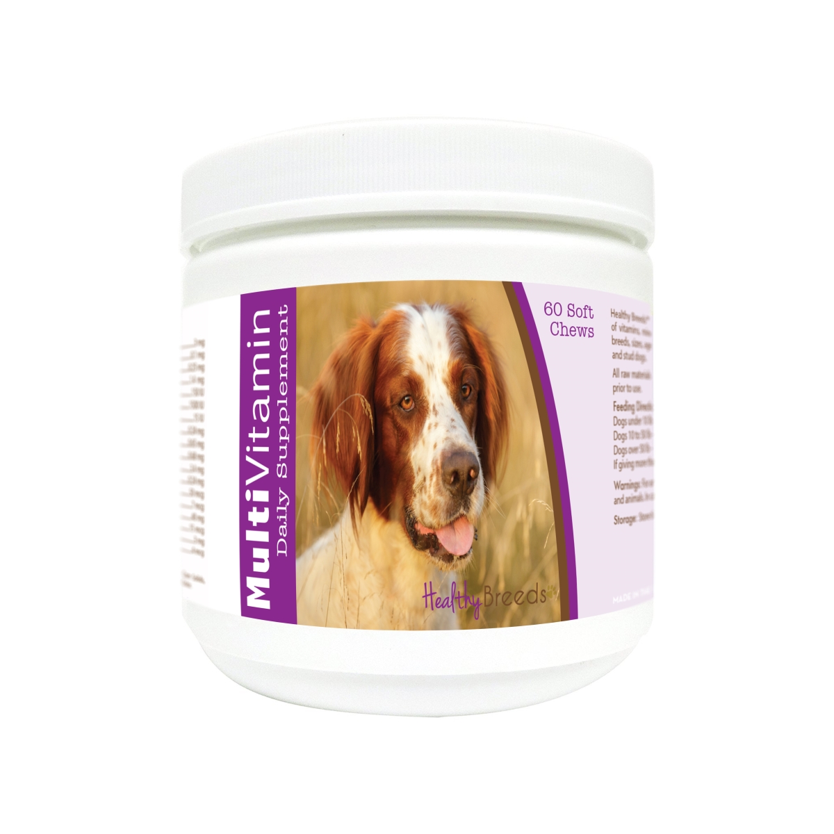 Picture of Healthy Breeds 840235175063 Irish Red & White Setter Multi-Vitamin Soft Chews - 60 Count