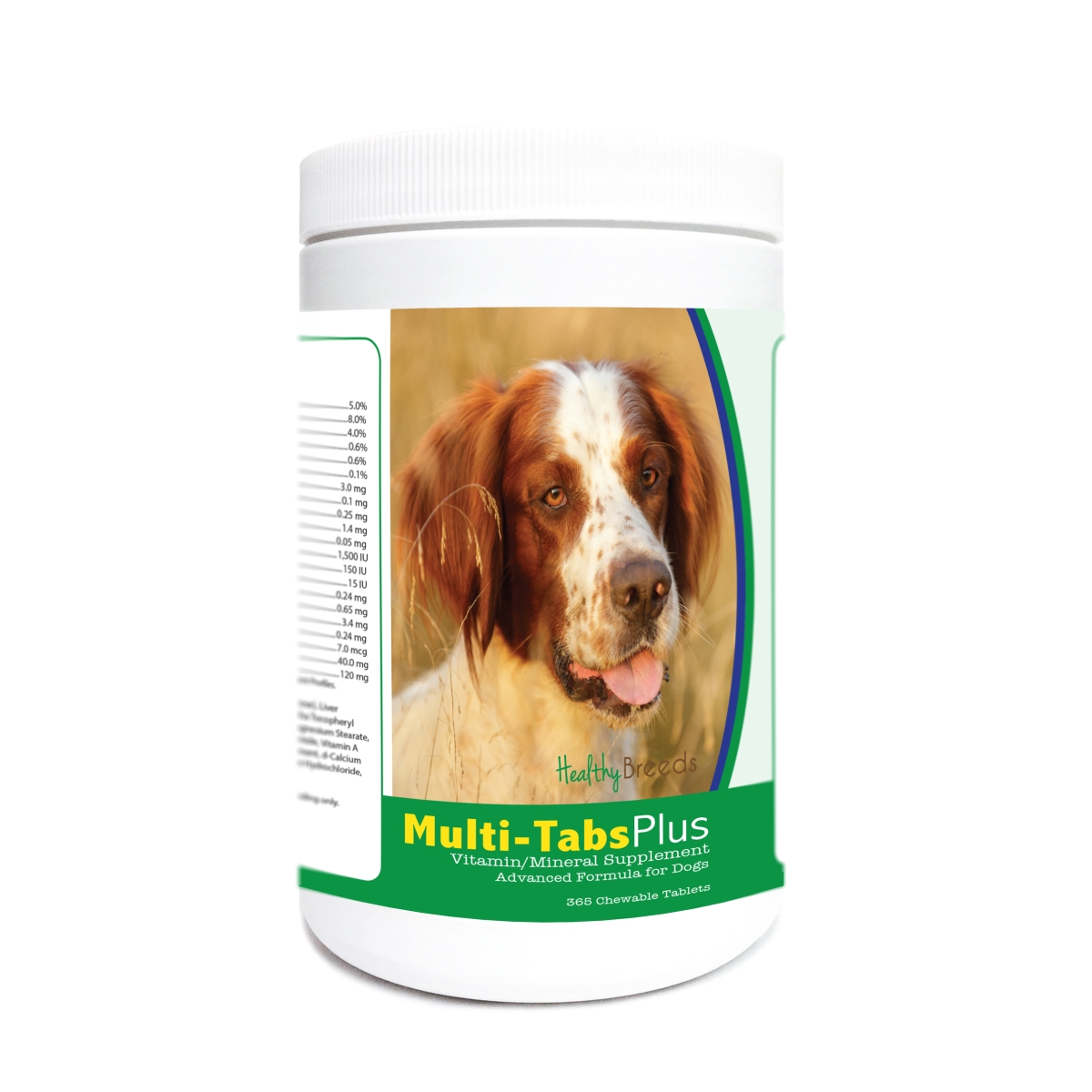 Picture of Healthy Breeds 840235175070 Irish Red & White Setter Multi-Tabs Plus Chewable Tablets - 365 Count