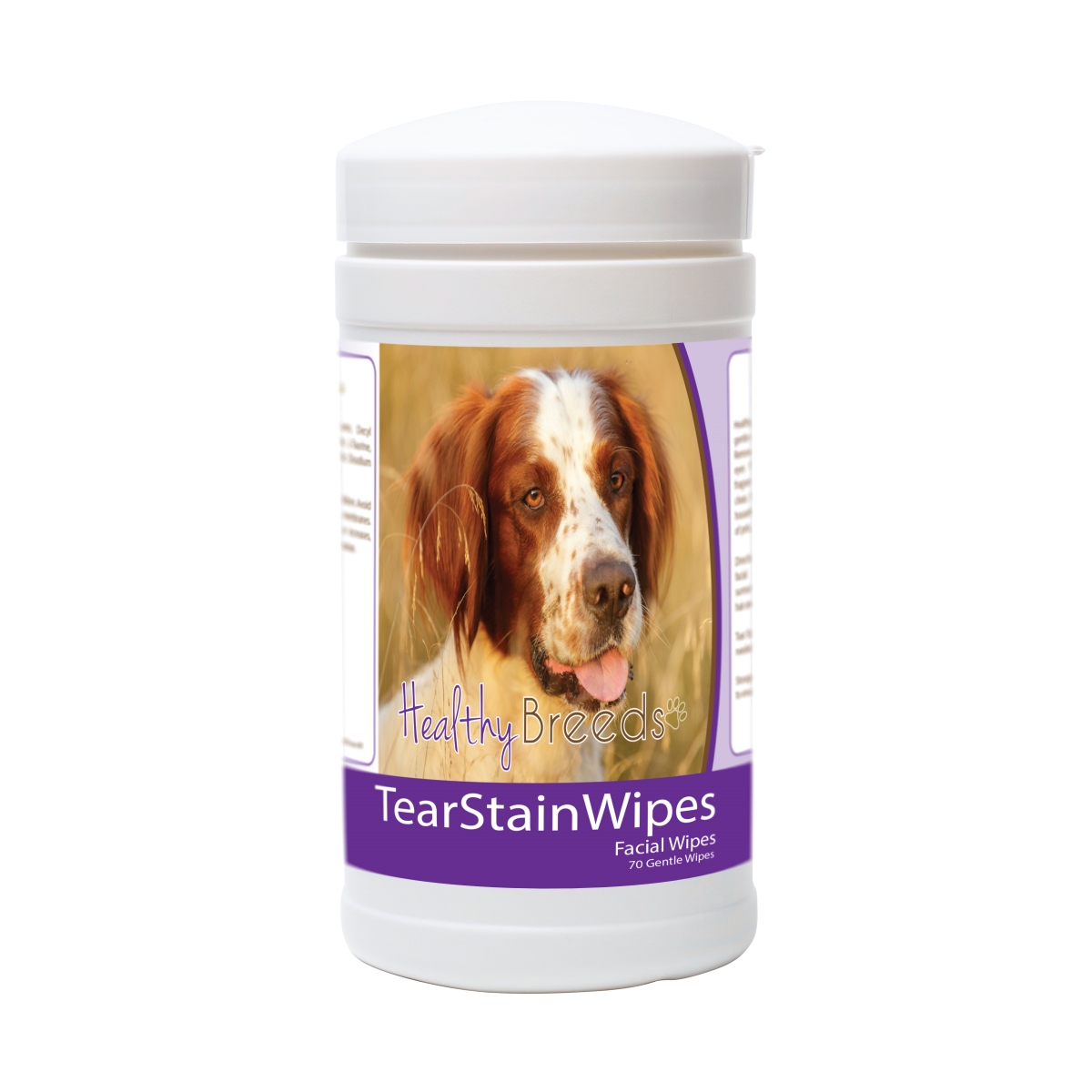 Picture of Healthy Breeds 840235175131 Irish Red & White Setter Tear Stain Wipes - 70 Count