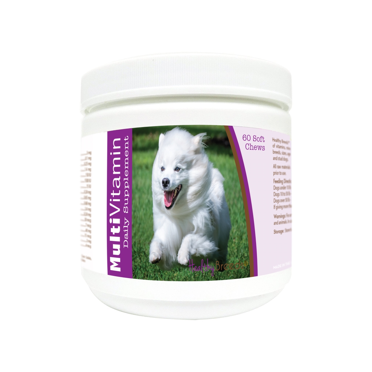 Picture of Healthy Breeds 840235175445 American Eskimo Dog Multi-Vitamin Soft Chews - 60 Count