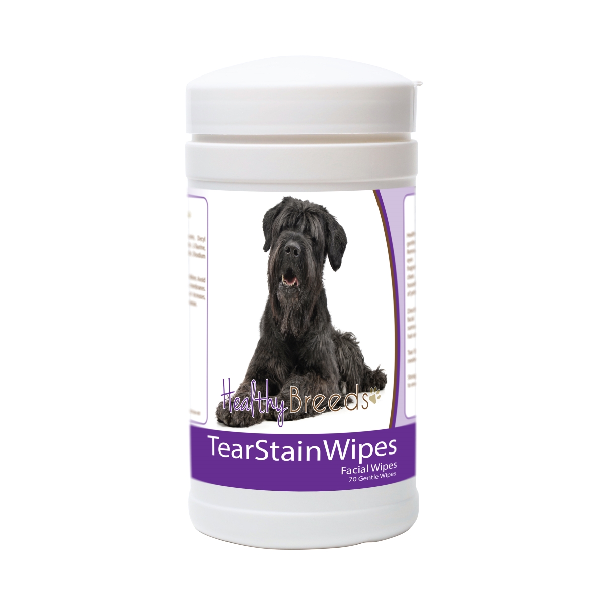 Picture of Healthy Breeds 840235175728 Black Russian Terrier Tear Stain Wipes - 70 Count