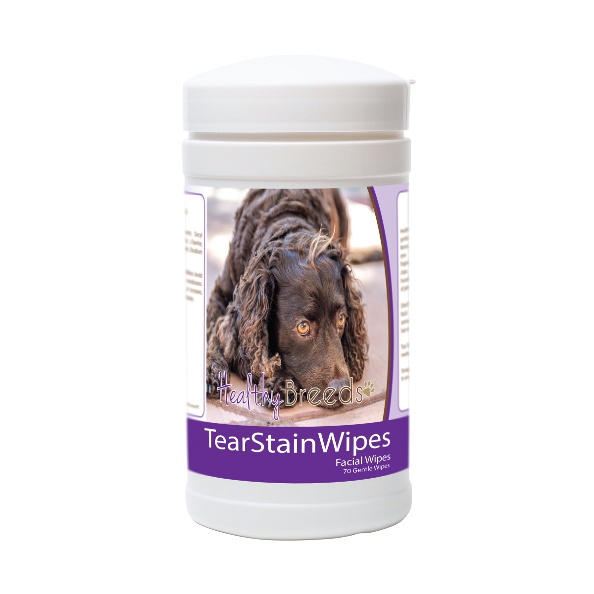 Picture of Healthy Breeds 840235176213 American Water Spaniel Tear Stain Wipes - 70 Count