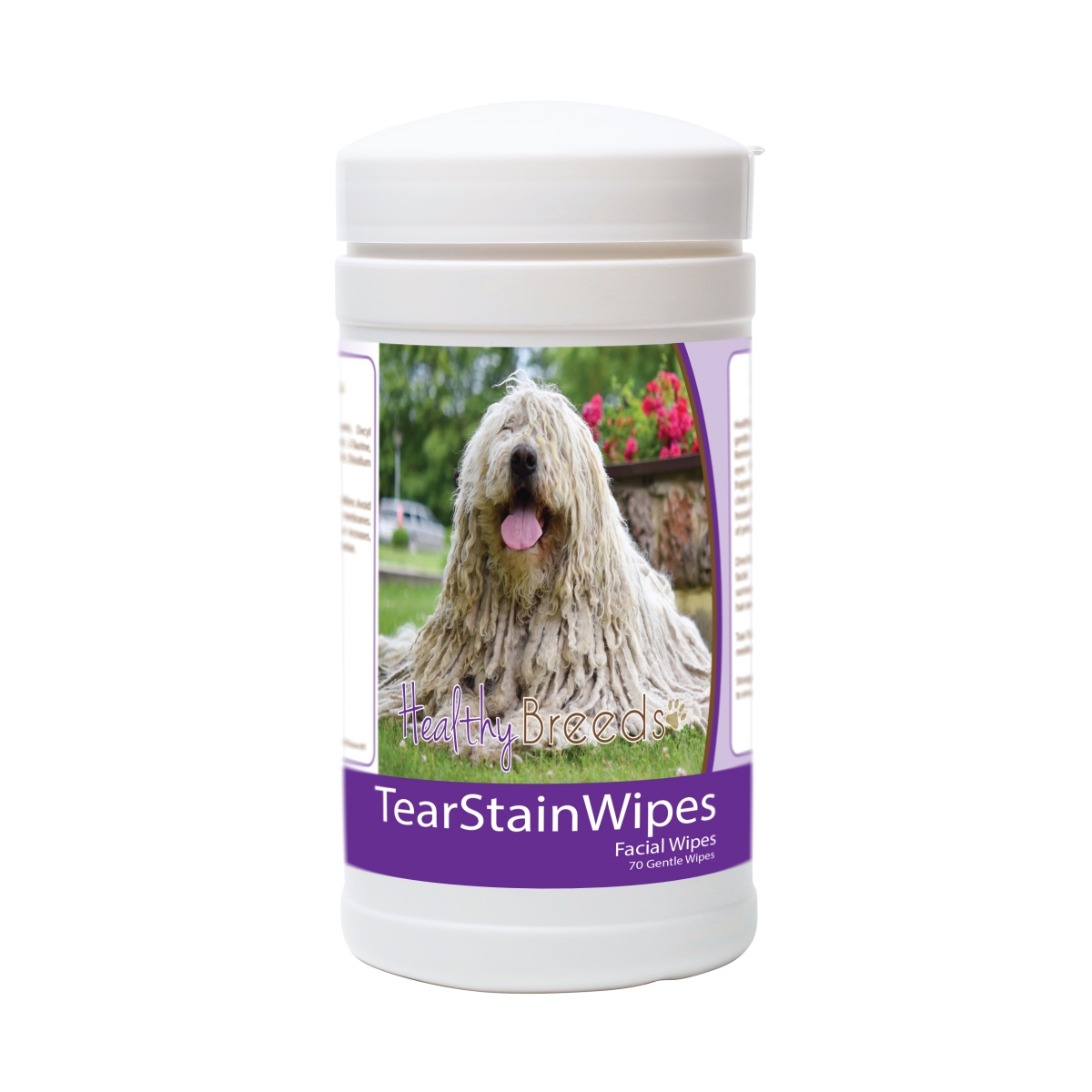 Picture of Healthy Breeds 840235178491 Komondorok Tear Stain Wipes - 70 Count