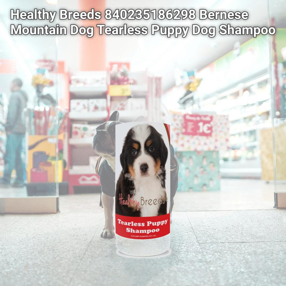 Picture of Healthy Breeds 840235186298 Bernese Mountain Dog Tearless Puppy Dog Shampoo