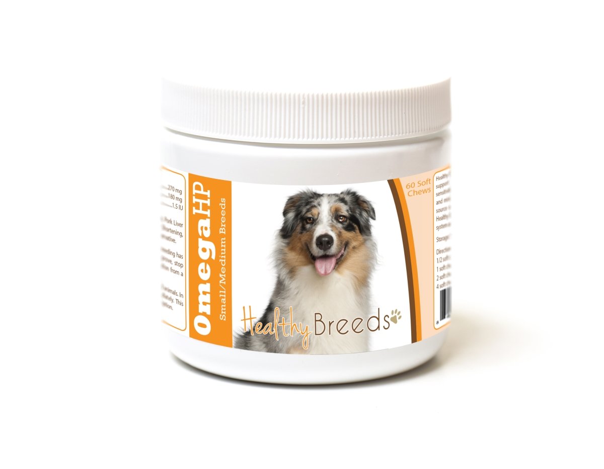 Picture of Healthy Breeds 840235186816 Australian Shepherd Omega HP Fatty Acid Skin & Coat Support Soft Chews