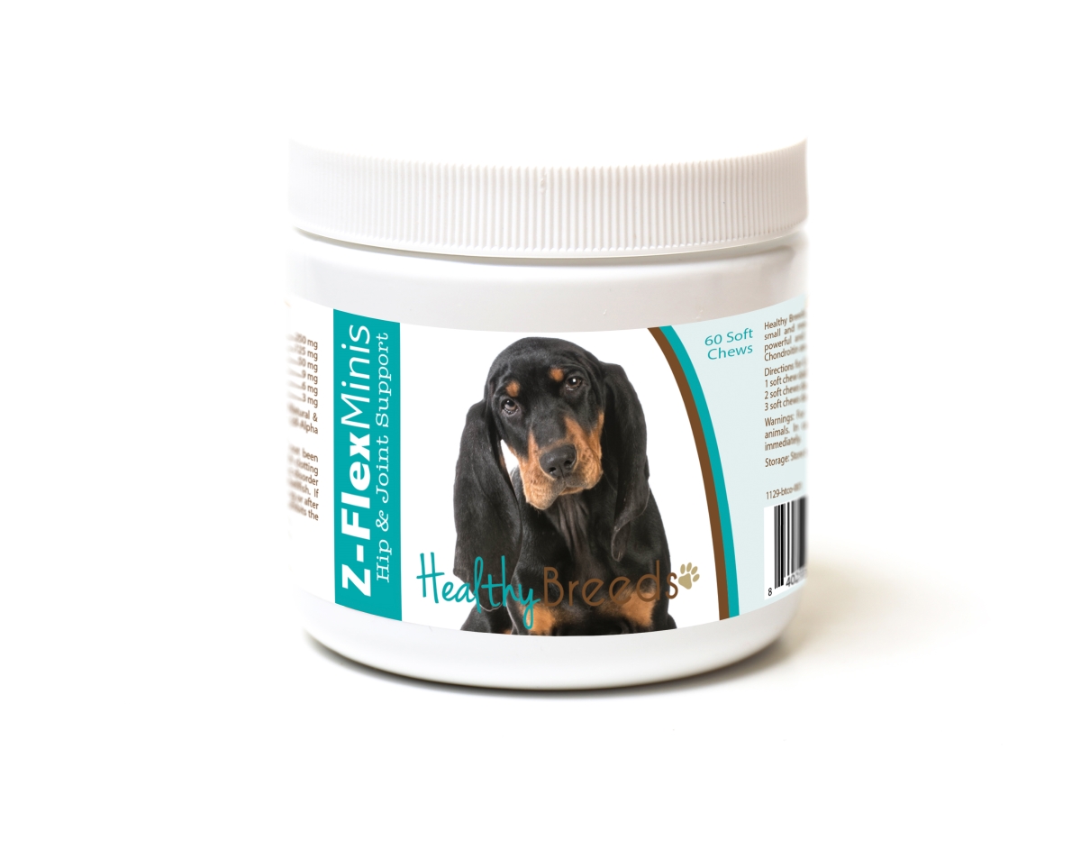 Picture of Healthy Breeds 840235189848 Black & Tan Coonhound Z-Flex Minis Hip & Joint Support Soft Chews