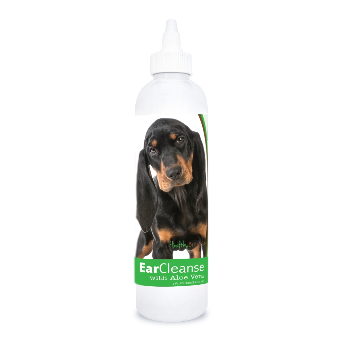 Picture of Healthy Breeds 840235197041 8 oz Coonhound Ear Cleanse with Aloe Vera Cucumber Melon - Black & Tan