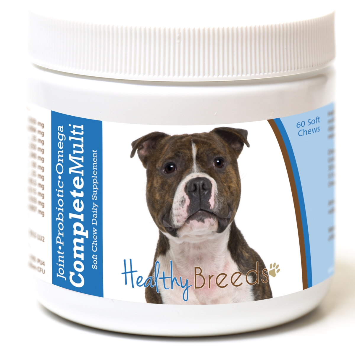 Picture of Healthy Breeds 192959009101 Staffordshire Bull Terrier all in one Multivitamin Soft Chew - 60 Count