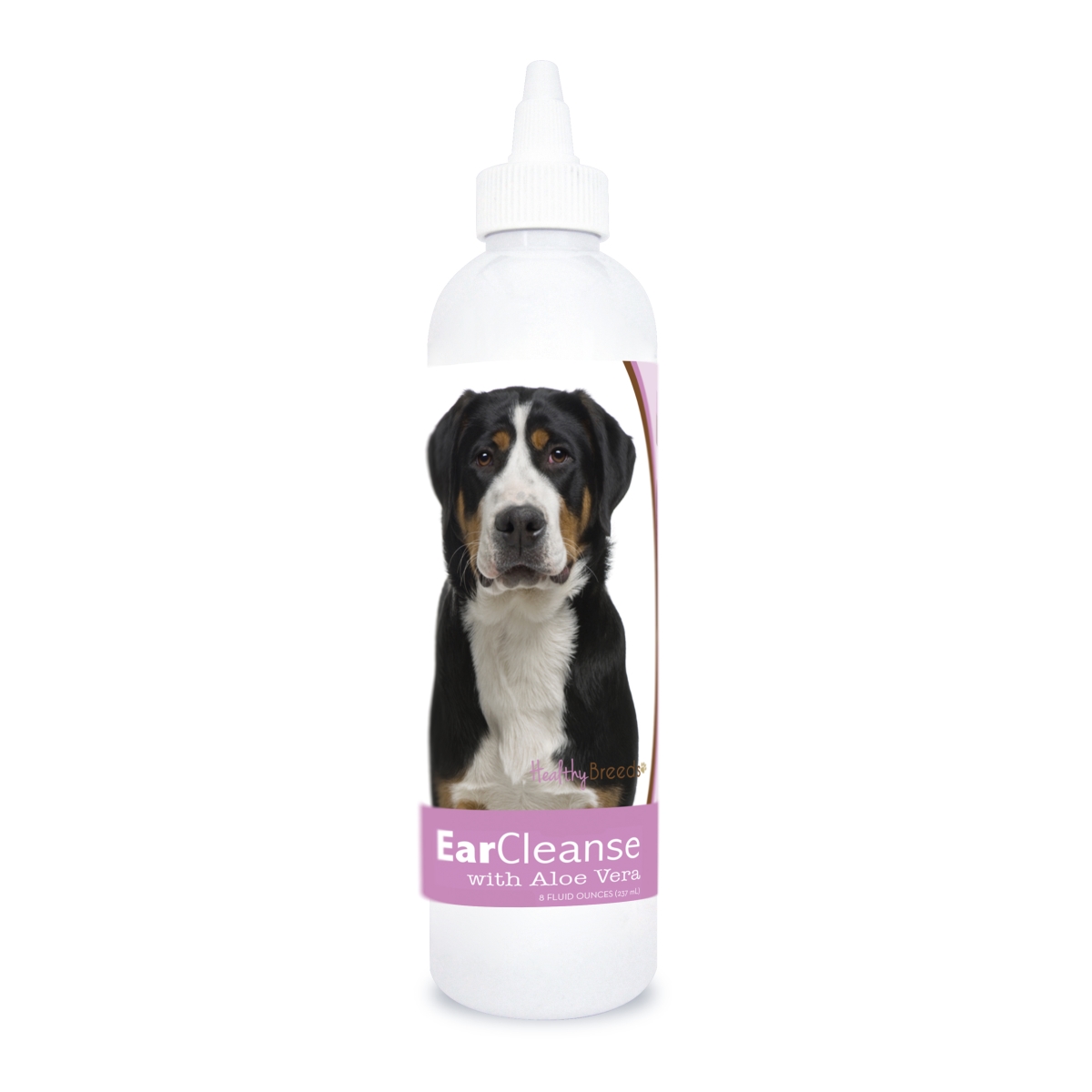 Picture of Healthy Breeds 840235115571 8 oz Greater Swiss Mountain Dog Ear Cleanse with Aloe Vera Sweet Pea & Vanilla