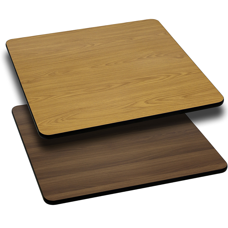 Picture of Flash Furniture XU-WNT-4242-GG 42 in. Square Table Top with Natural or Walnut Reversible Laminate Top