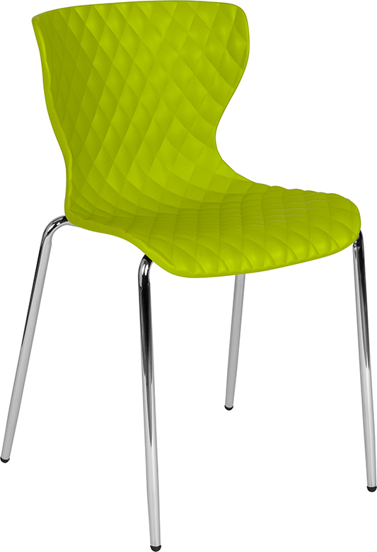 Lowell Citrus Green Stack Chair - 31 x 17 x 20 in. - Contemporary Design