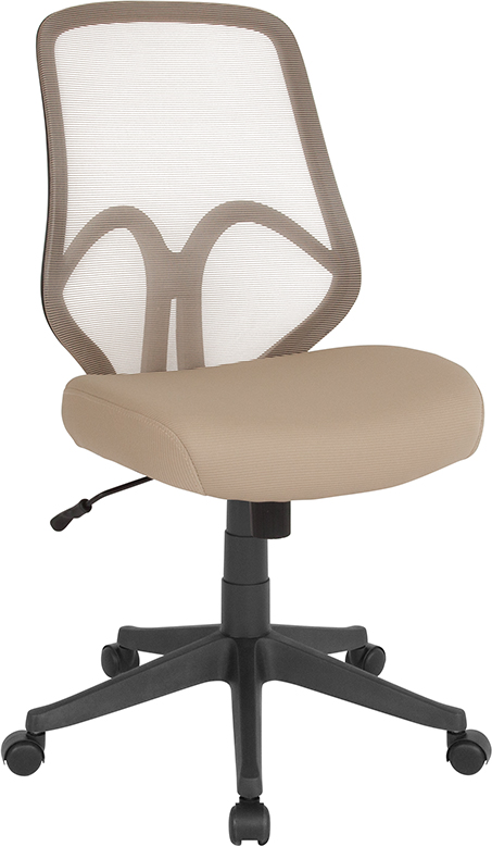 Picture of Flash Furniture GO-WY-193A-LTBN-GG Salerno Series High-Back Light Brown Mesh Chair&#44; 37 - 41 x 26.5 x 26.5 in.