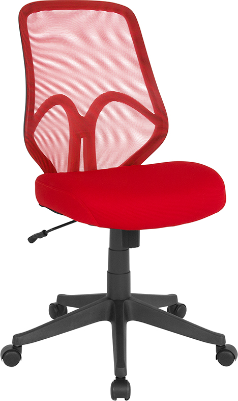 Picture of Flash Furniture GO-WY-193A-RED-GG Salerno Series High-Back Red Mesh Chair&#44; 37 - 41 x 26.5 x 26.5 in.