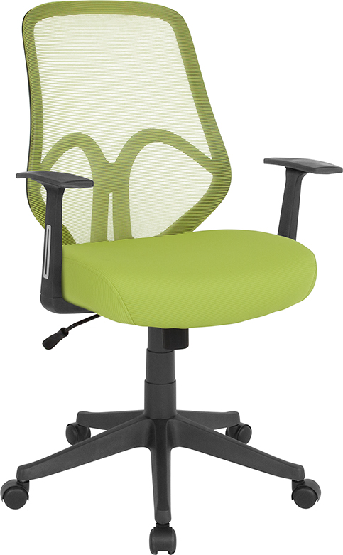 Picture of Flash Furniture GO-WY-193A-A-GN-GG Salerno Series High-Back Green Mesh Chair with Arms&#44; 37 - 41 x 26.5 x 26.5 in.