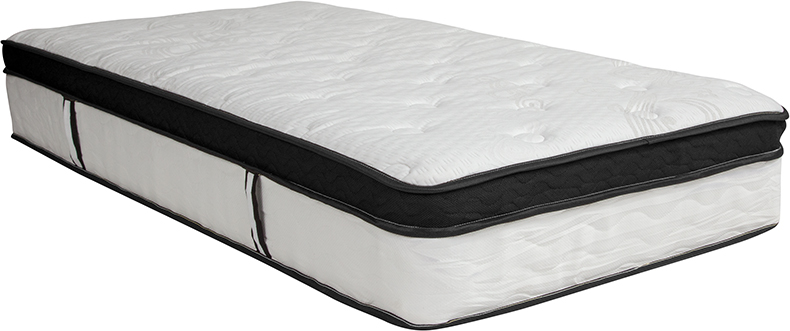 Picture of Flash Furniture CL-BT33PM-R12M-T-GG Capri Comfortable Sleep 12 in. Memory Foam & Pocket Spring Mattress&#44; Twin in a Box