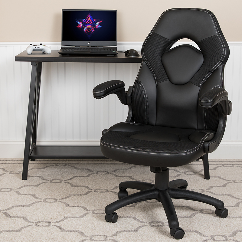 Gaming Chair - Black - Adjustable Ergonomic Design - High Back Support