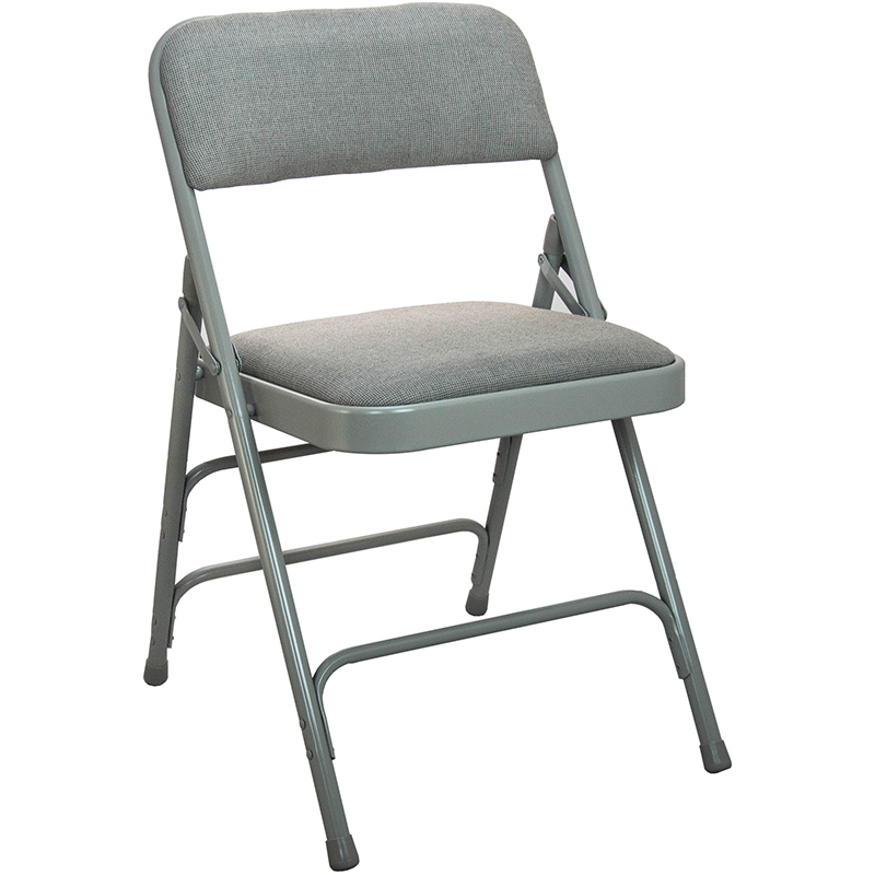 Picture of Flash Furniture DPI903F-GG-2 1 in. Advantage Padded Metal Folding Chair & Fabric Seat&#44; Grey - Pack of 2