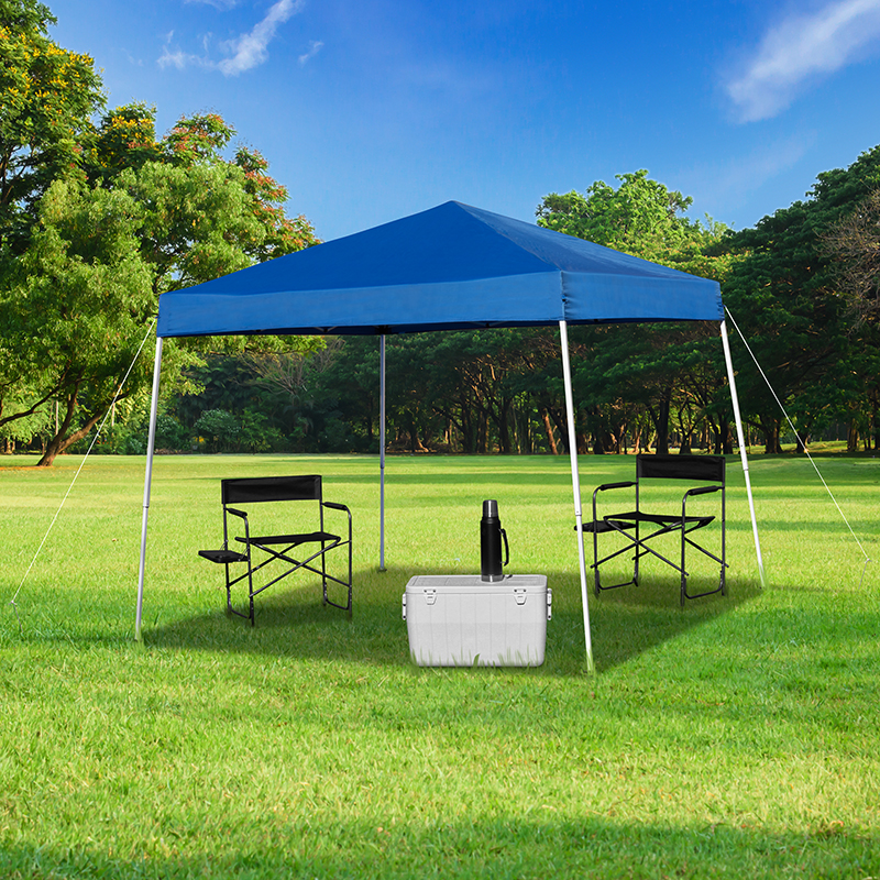 Picture of Flash Furniture JJ-GZ88-BL-GG 8 x 8 ft. Outdoor Pop Up Event Slanted Leg Canopy Tent with Carry Bag&#44; Blue