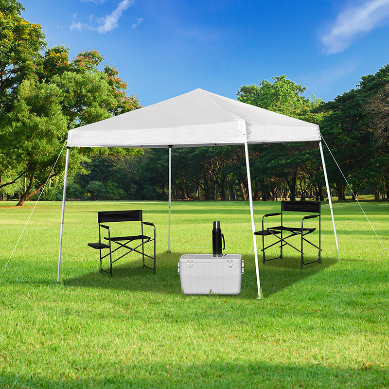 Picture of Flash Furniture JJ-GZ88-WH-GG 8 x 8 ft. Outdoor Pop Up Event Slanted Leg Canopy Tent with Carry Bag&#44; White