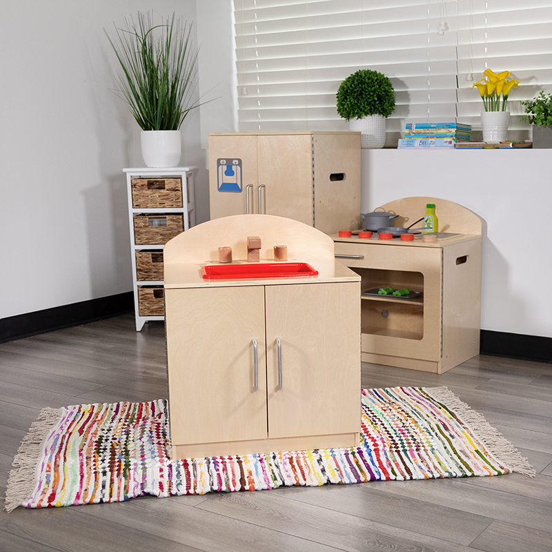 Picture of Flash Furniture MK-DP002-GG Childrens Wooden Kitchen Sink