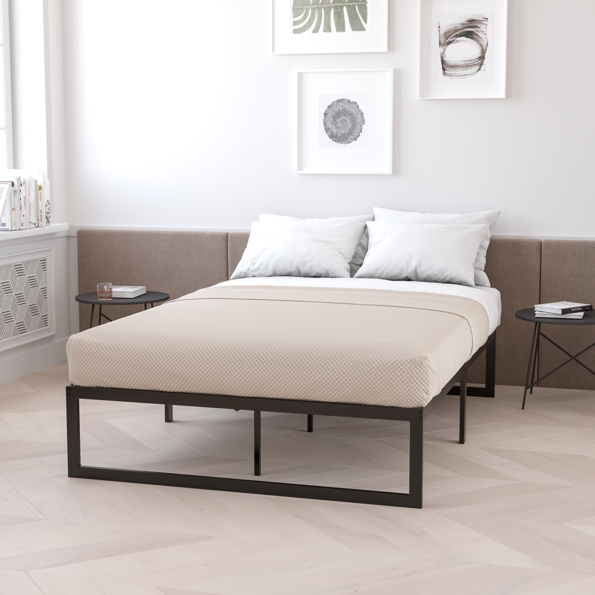 Picture of Flash Furniture XU-BD10001-12MFM-F-GG 14 in. Metal Platform Bed Frame with 12 in. Memory Foam Pocket Spring Mattress in a Box - Full Size