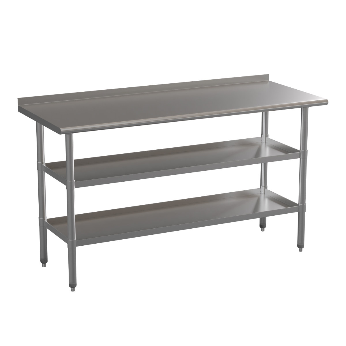 Stainless Steel Work Table - Silver - 60in. x 24in. - NSF Certified