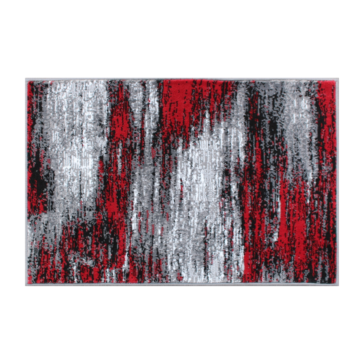 ACD-RGTRZ863-23-RD-GG 2 x 3 ft. Red Abstract Scraped Area Rug - Olefin Rug with Jute Backing - Living Room, Bedroom & Entryway -  Flash Furniture