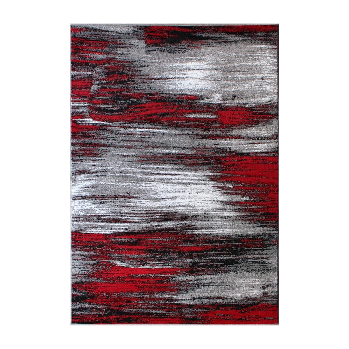 ACD-RGTRZ863-57-RD-GG 5 x 7 ft. Red Scraped Design Area Rug - Olefin Rug with Jute Backing - Living Room, Bedroom & Entryway -  Flash Furniture