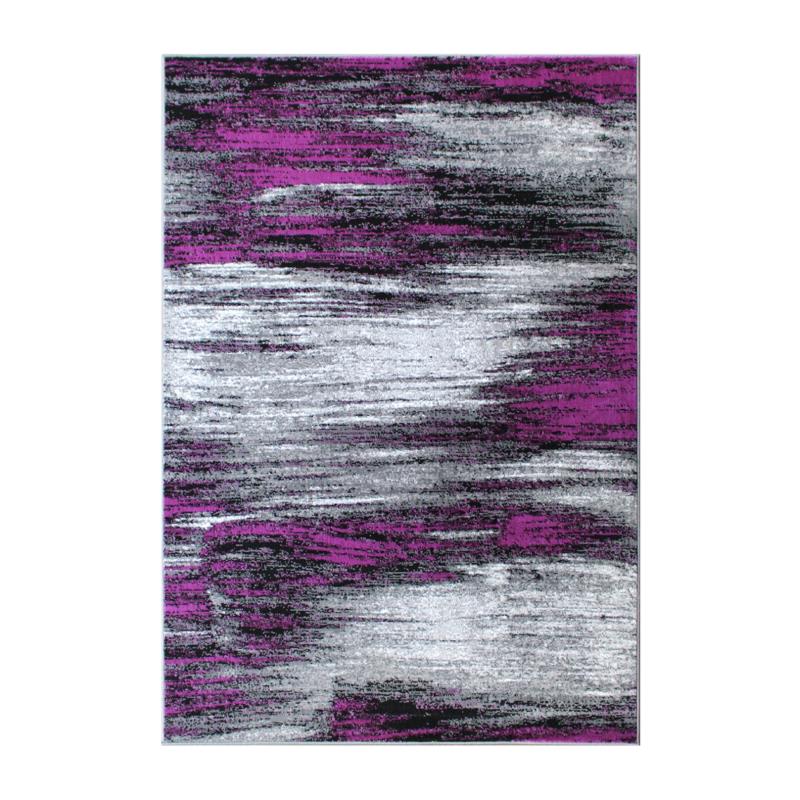 ACD-RGTRZ863-810-PU-GG 8 x 10 ft. Rylan Scraped Design Rectangle Area Rug, Purple -  Flash Furniture