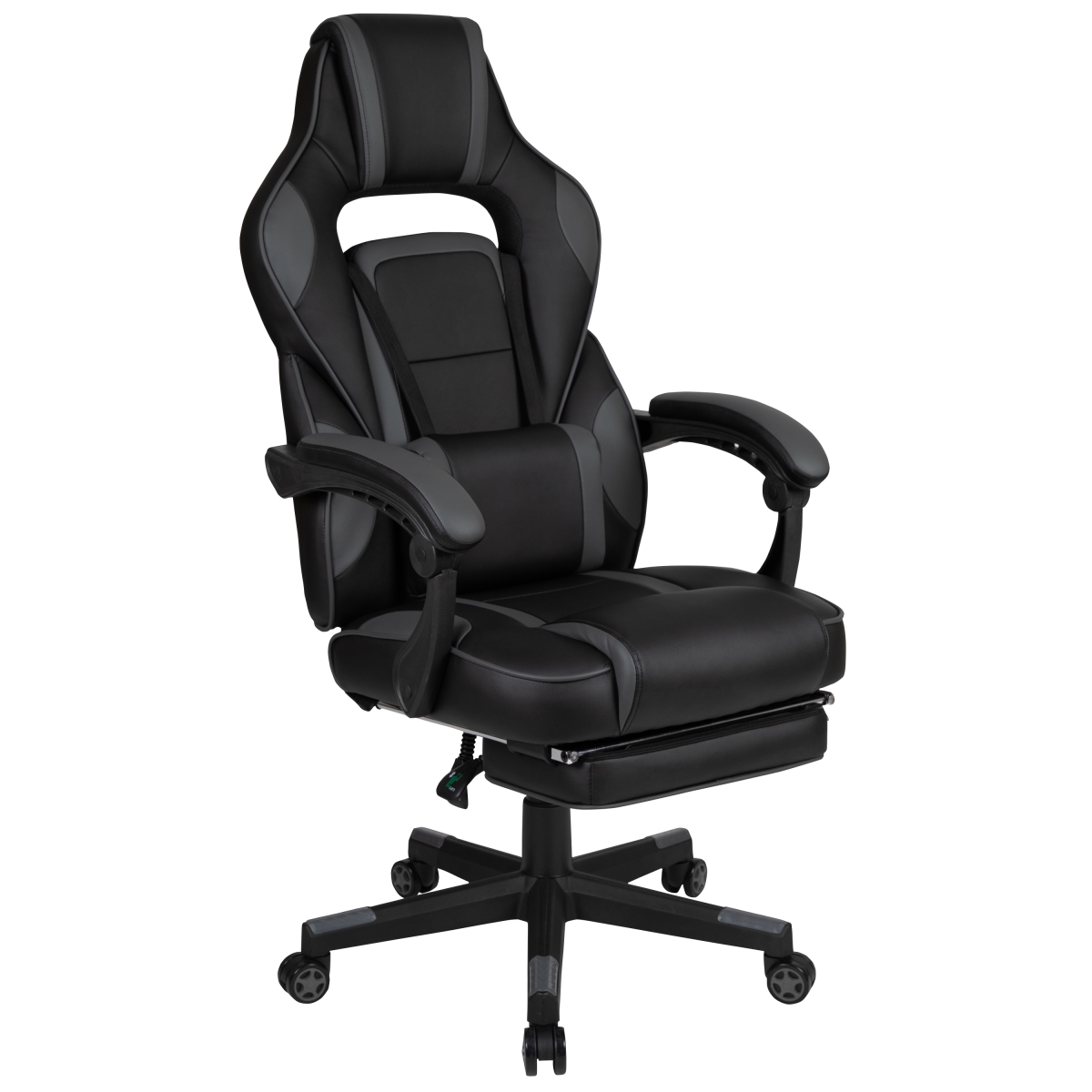 X40 Gaming Chair - Black & Gray - Ergonomic with Footrest & Massage