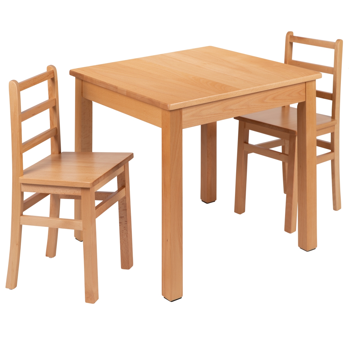 Picture of Flash Furniture XU-TC1001-K-GG Kids Natural Solid Wood Table & Chair Set for Classroom&#44; Playroom & Kitchen