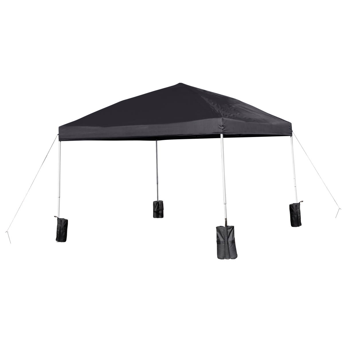 Picture of Flash Furniture JJ-GZ1010PKG-BK-GG 10 x 10 ft. Pop Up Event Straight Leg Canopy Tent with Sandbags & Wheeled Case&#44; Black
