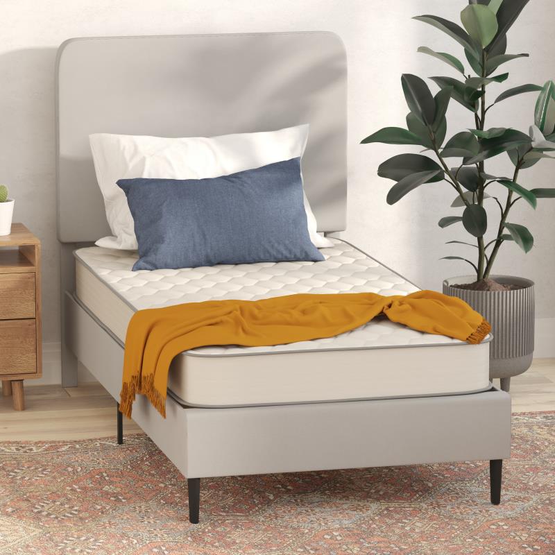Picture of Flash Furniture CL-E236-B-T-GG 6 in. Capri Comfortable Sleep CertiPUR-US Certified Spring Mattress - Twin Size