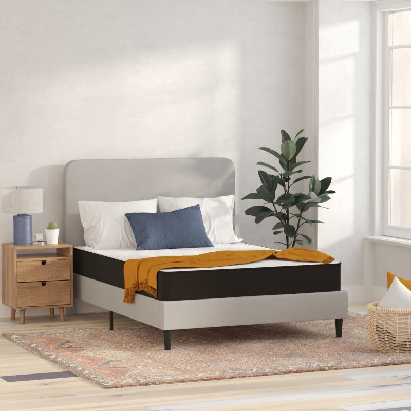 Picture of Flash Furniture CL-E238-B-F-GG 8 in. Capri Comfortable Sleep CertiPUR-US Certified Foam & Innerspring Hybrid Mattress - Full Size