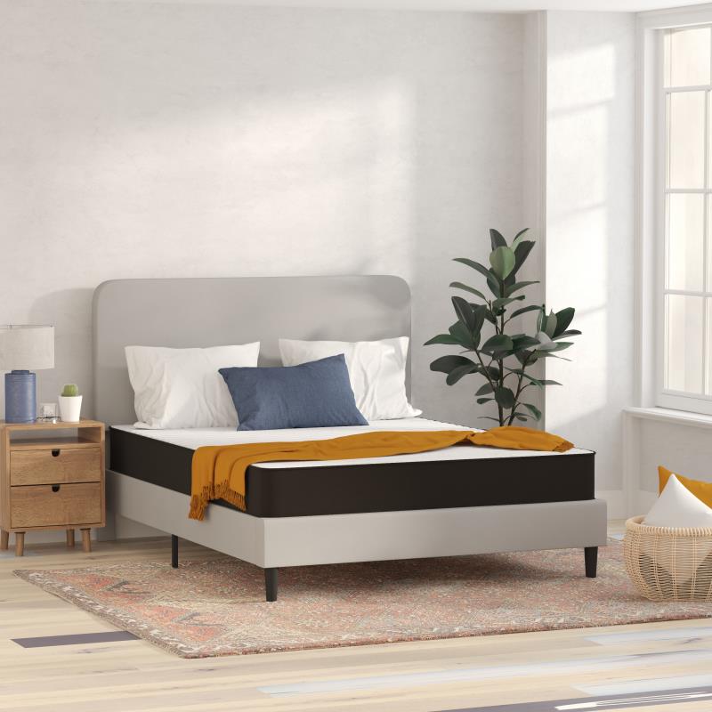 Picture of Flash Furniture CL-E238-B-Q-GG 8 in. Capri Comfortable Sleep CertiPUR-US Certified Foam & Innerspring Hybrid Mattress - Queen Size