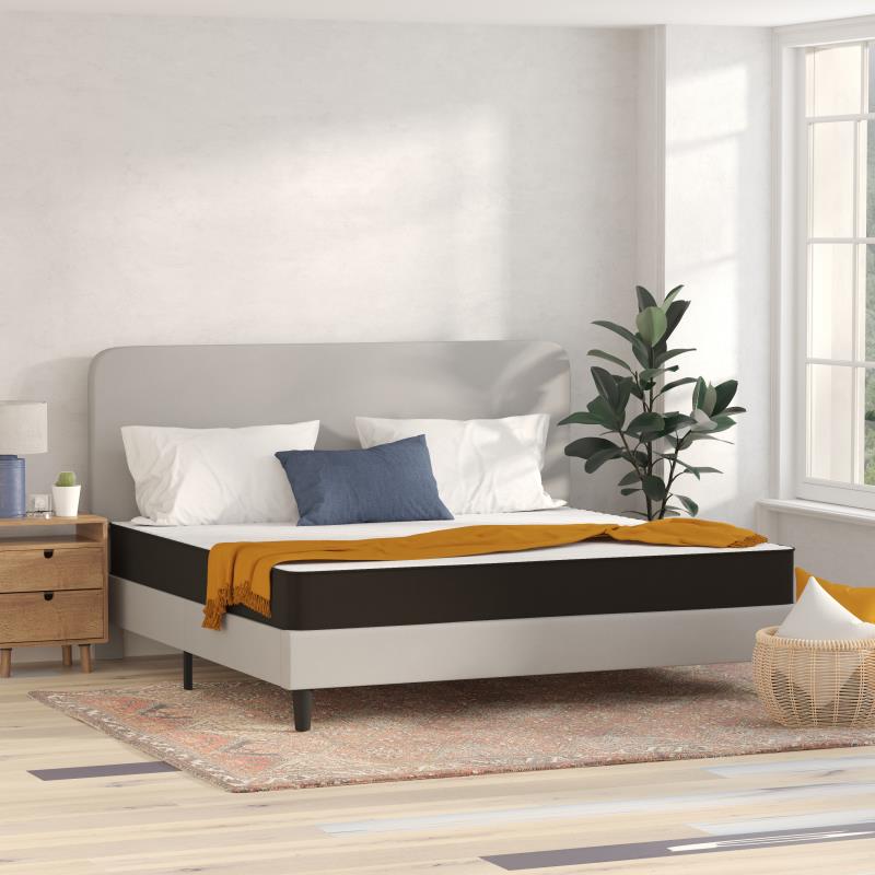 Picture of Flash Furniture CL-E238-B-K-GG 8 in. Capri Comfortable Sleep CertiPUR-US Certified Foam & Innerspring Hybrid Mattress - King Size