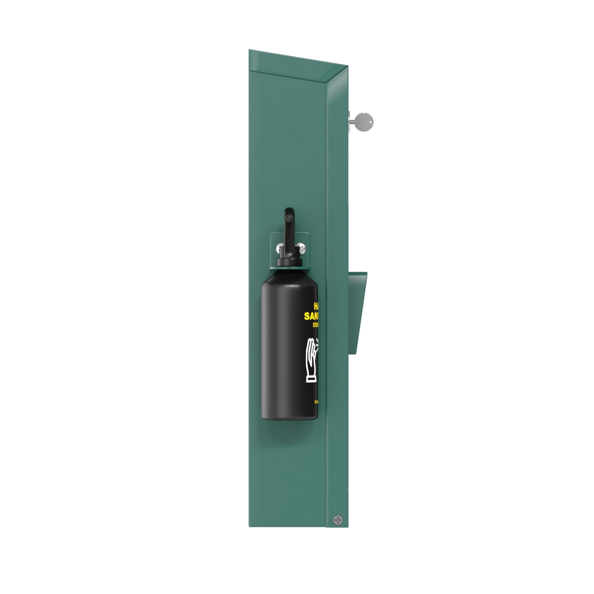 Picture of Flash Furniture YAN-GC0855425-GG Kessler Locking Dog Waste Bag Dispenser with Glow in the Dark Sign&#44; Hand Sanitizer Bottle & Rain Guard - 400 Pull Out Header Bags Included&#44; Green